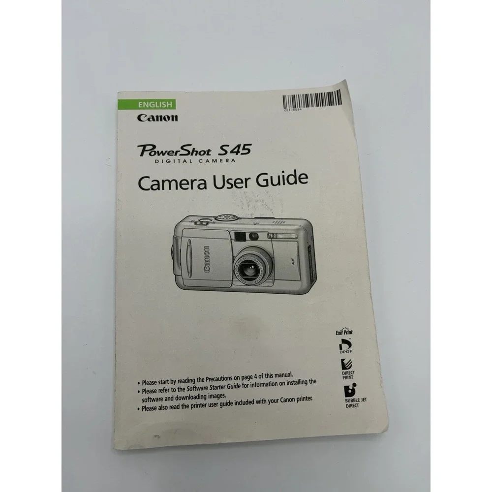 Canon Powershot S45 Digital Camera User Guide Quick Start Guide Manuals Booklets
